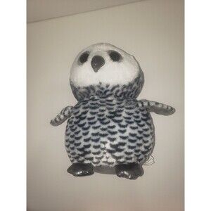 Charming Plush Owl  Toy Factory- Black and White